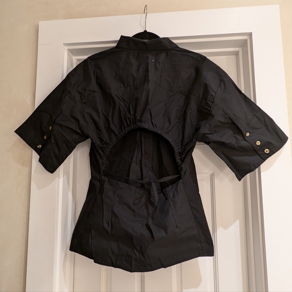 Modern Citizen Open Back Shirt Black L NWT - Picture 4 of 8